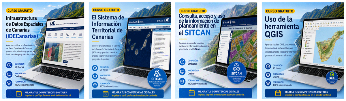 Cursos Grafcan sobre Sistemas de Información Geográfica 
